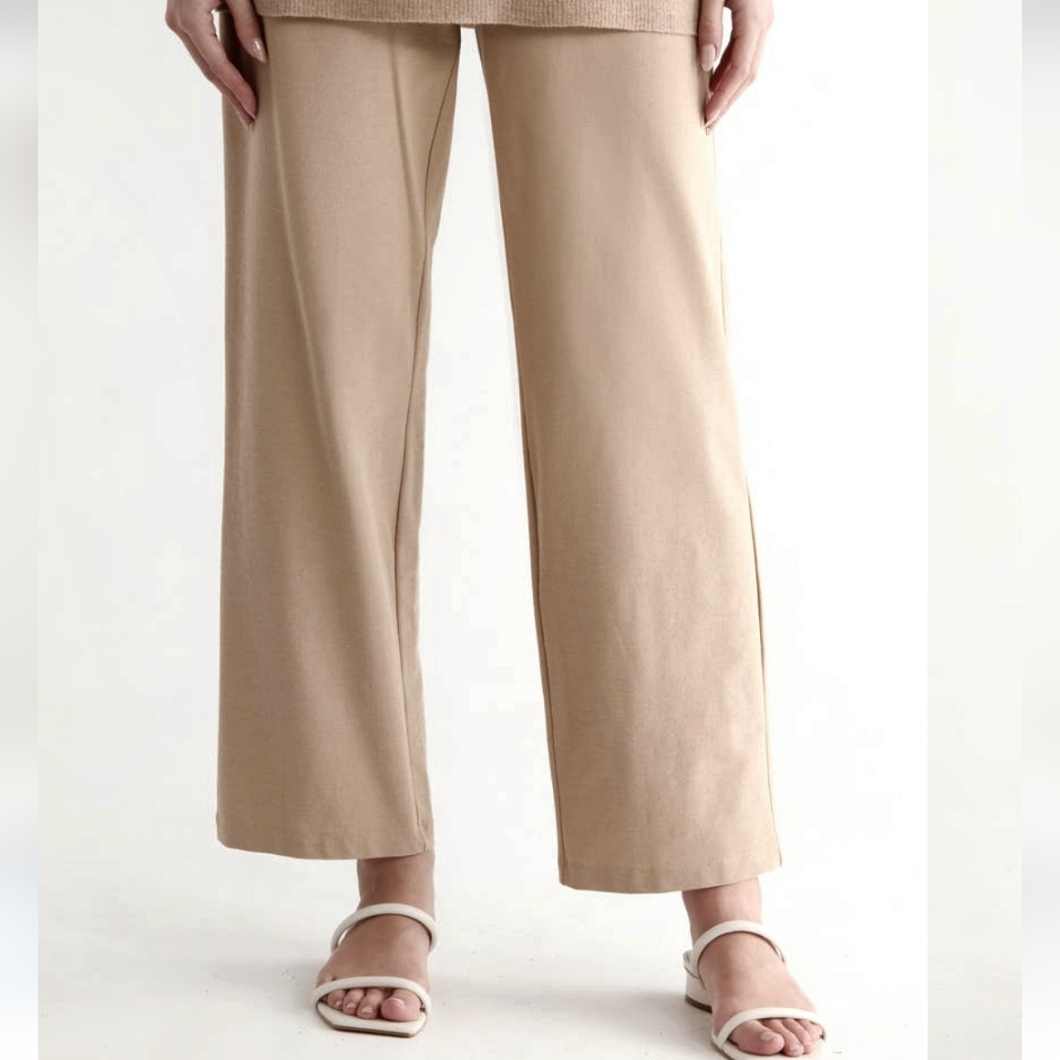 Eileen Fisher Straight Pants Khaki Brown Women's Medium Petite Nwt